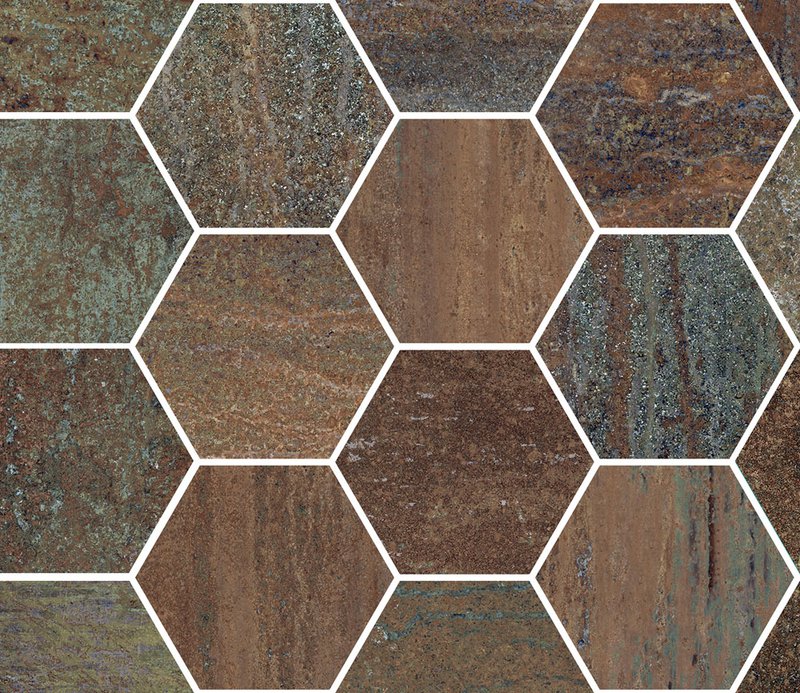 Гранитогрес Mosaico Dripart Maxi Class Bronze 30х34,5 - Aveceramica