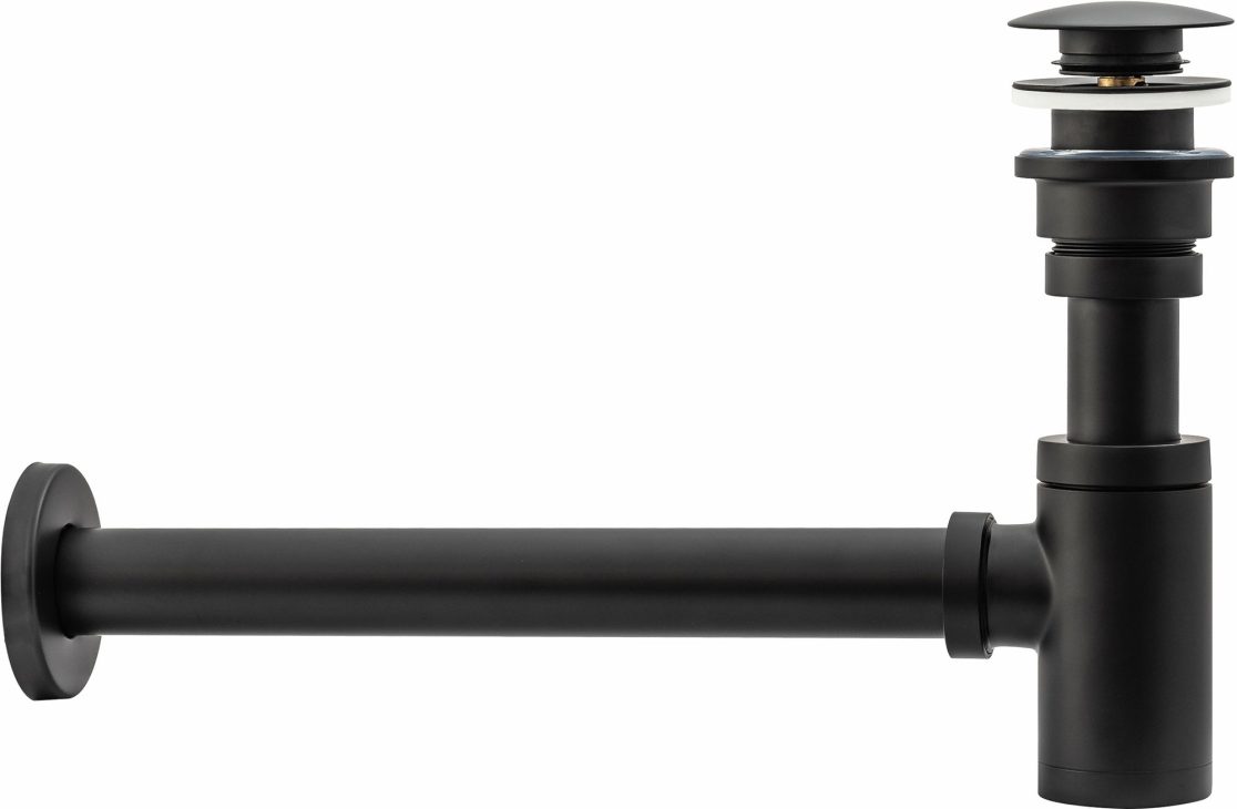 Комплект декоративен овален сифон за мивка с click – clack - AVE Ceramica