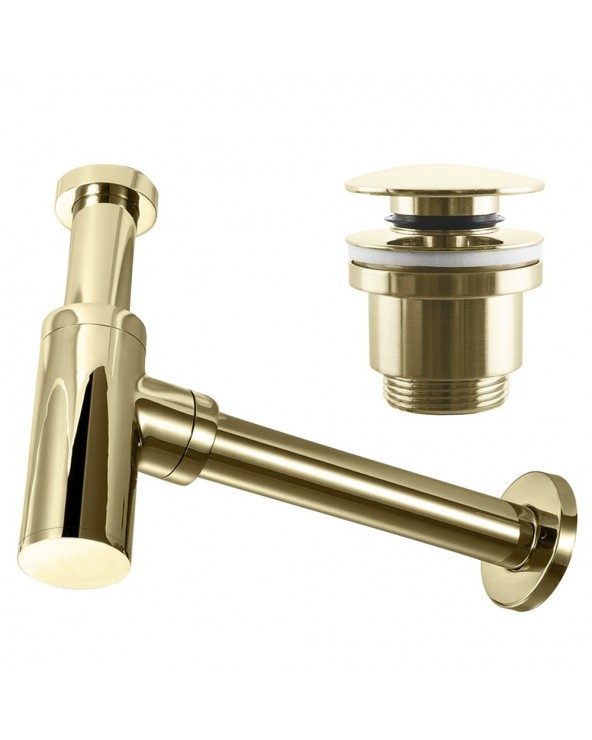 Комплект декоративен овален сифон за мивка с click – clack - Outlet -  AVE Ceramica