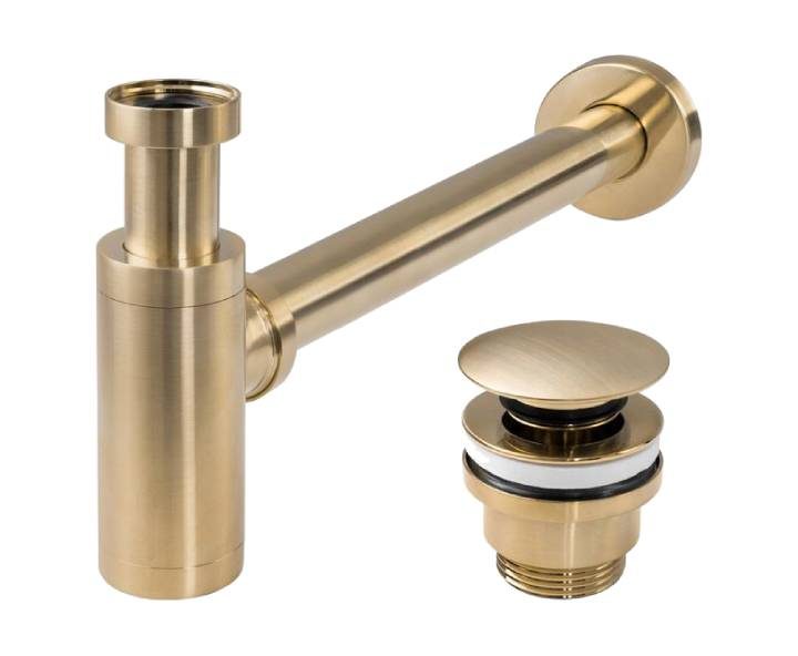 Комплект декоративен овален сифон за мивка с click – clack - Outlet -  AVE Ceramica