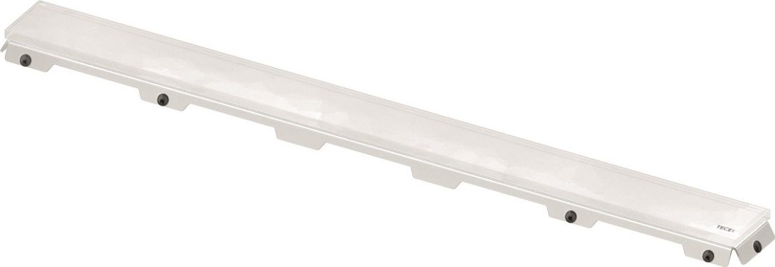 Комплект за линеен сифон модел GLASS – бял стъклен панел - Линейни сифони -  AVE Ceramica