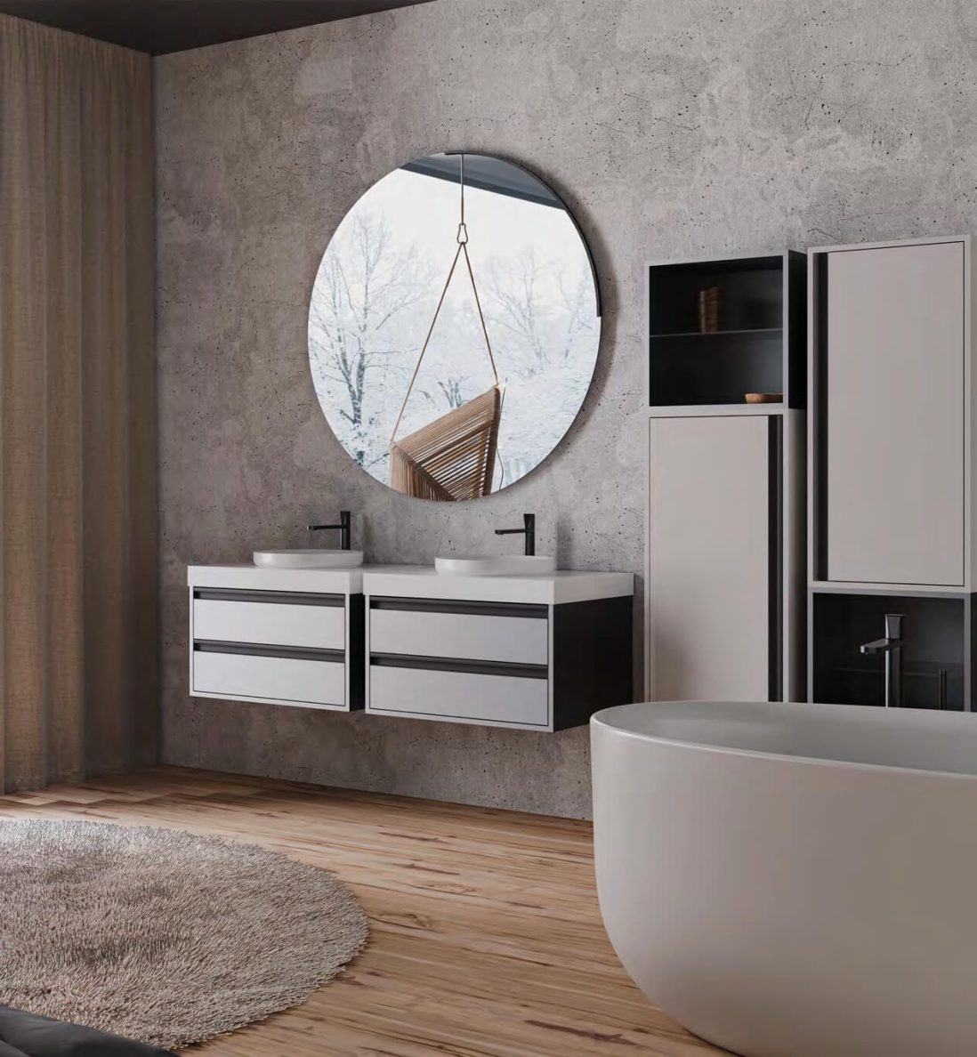 Огледало Orbis с LED лампа + амбиентно осветление и сензорен ключ - Shop -  AVE Ceramica