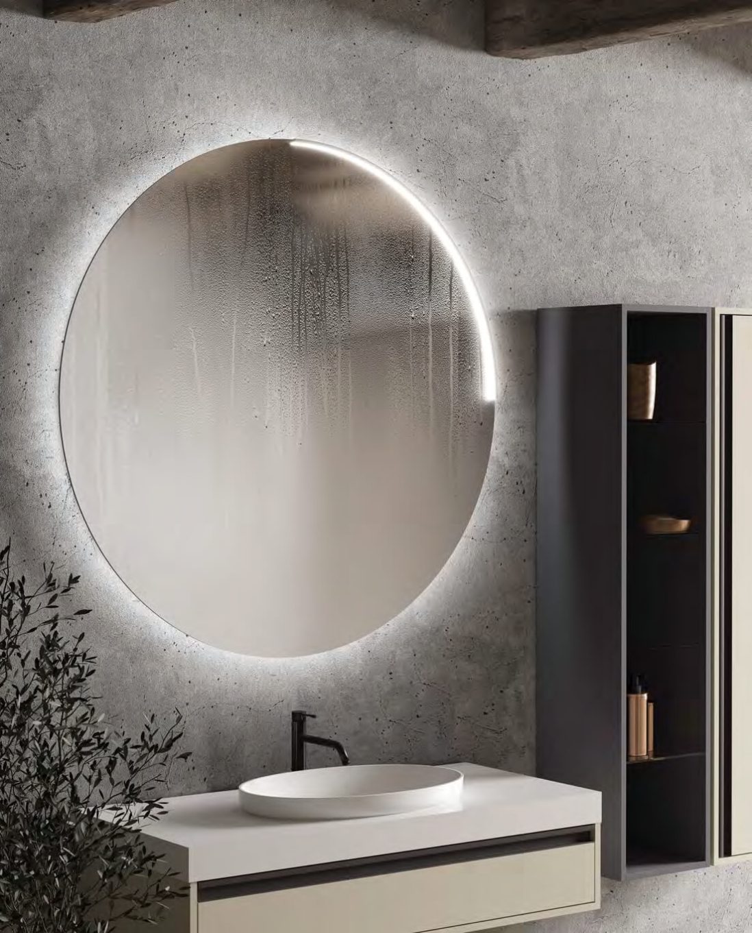 Огледало Orbis с LED лампа + амбиентно осветление и сензорен ключ - Shop -  AVE Ceramica