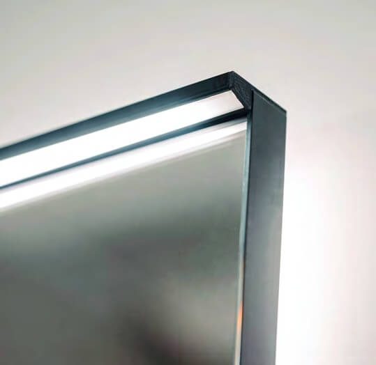 Огледало Quadrum с LED лампа + амбиентно осветление и сензорен ключ - Shop -  AVE Ceramica