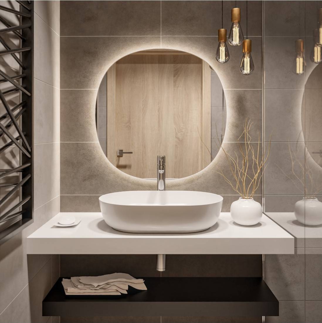Обзавеждане за баня - Oгледало за баня с LED осветление SOUL - AVE Ceramica