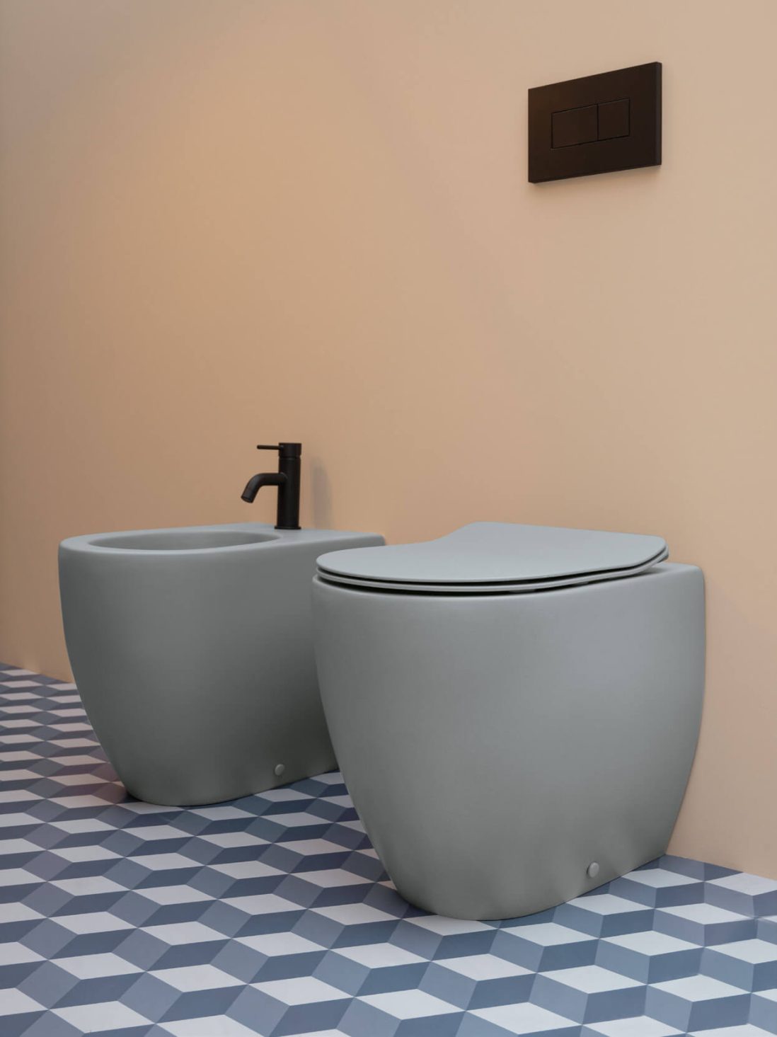 Окачени тоалетни чинии - Окачена тоалетна чиния AхA Glomp сив мат - AVE Ceramica