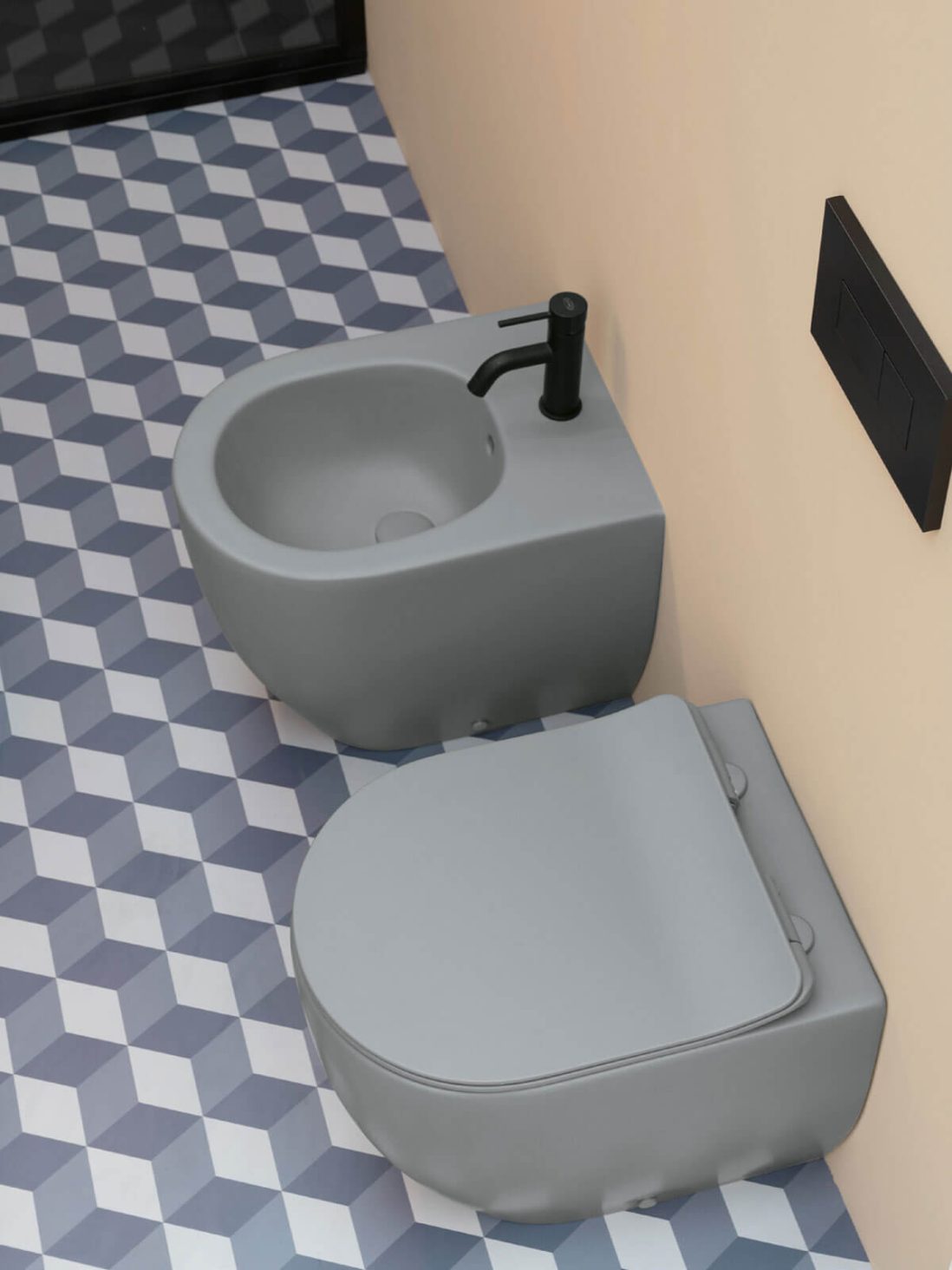 Окачена тоалетна чиния AхA Glomp сив мат - Окачени тоалетни чинии -  AVE Ceramica