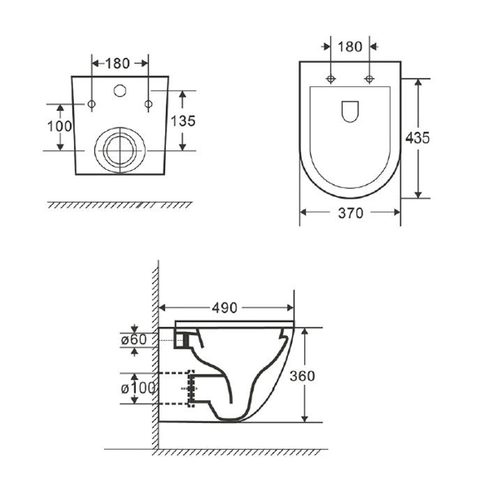 Пакетно предложение окачена тоалетна Milos Mini Rimless със структура за вграждане Tece - Санитарен фаянс - AVE Ceramica
