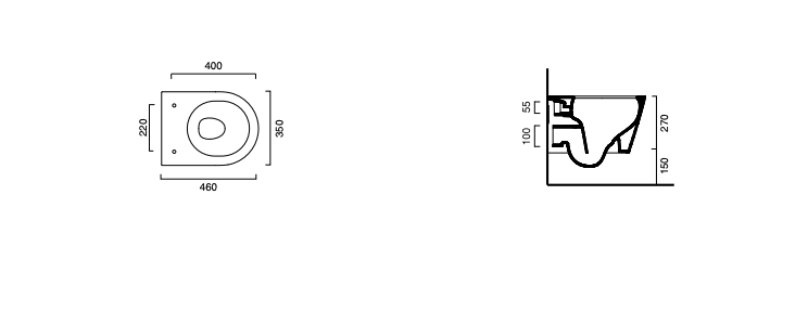 Окачена тоалетна чиния Zero Newflush - Окачени тоалетни чинии -  AVE Ceramica
