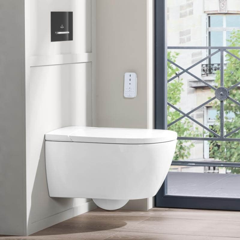 Окачени тоалетни чинии - Окачена тоалетна чиния Villeroy & Boch ViClean I100 с биде и седалка - AVE Ceramica