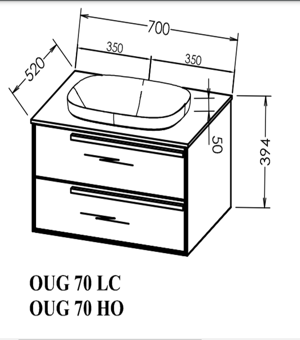 Шкаф за баня Grace OUG 70 - Shop -  AVE Ceramica