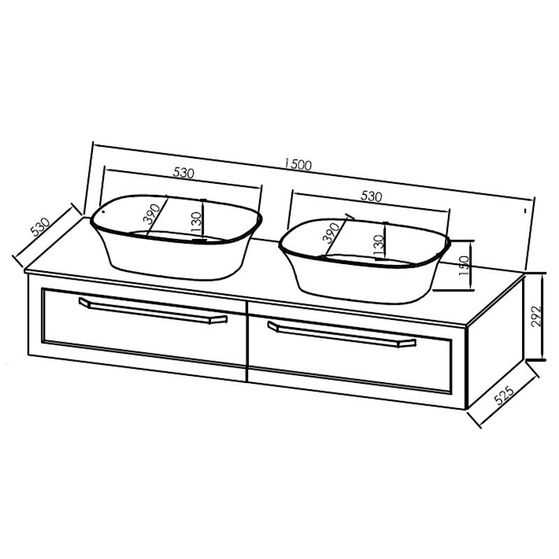 Шкаф за баня Blanche Premium OB 150 - AVE Ceramica