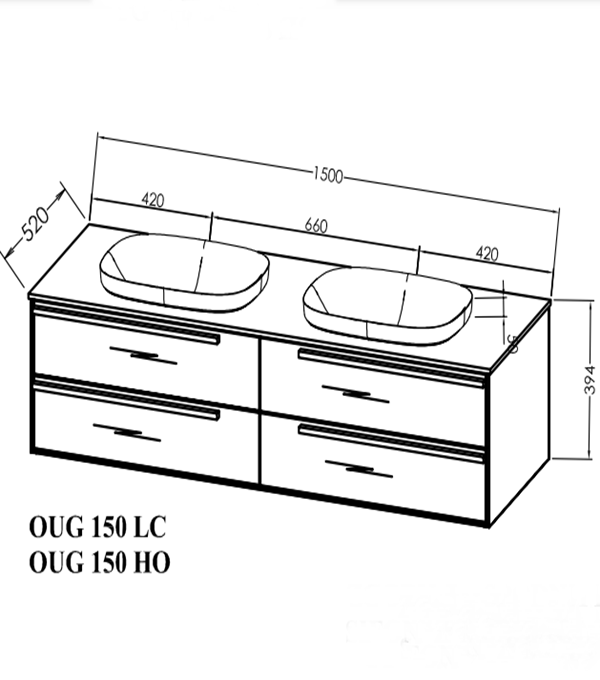 Шкаф за баня Grace OUG 150 - Shop -  AVE Ceramica