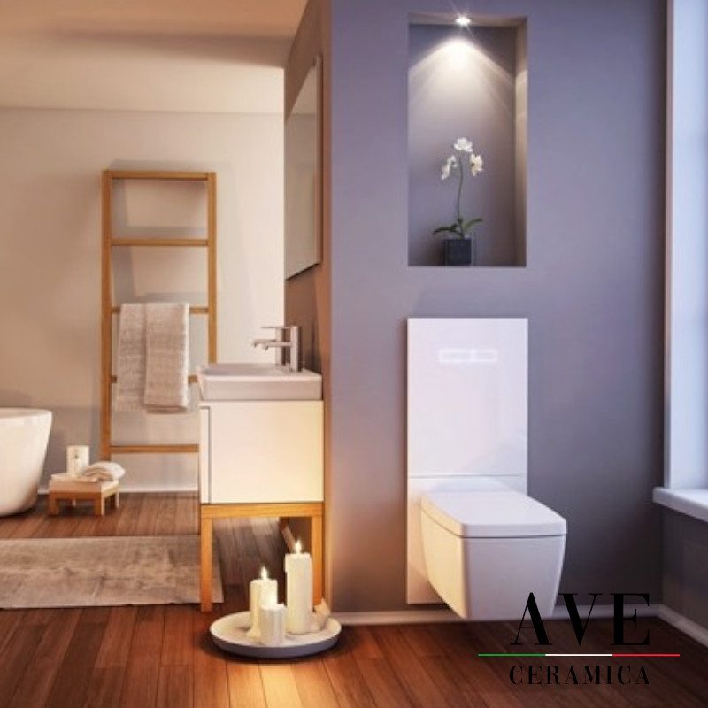 Структури за тоалетни - Структура за вграждане и панел TECE LUх White glass - AVE Ceramica