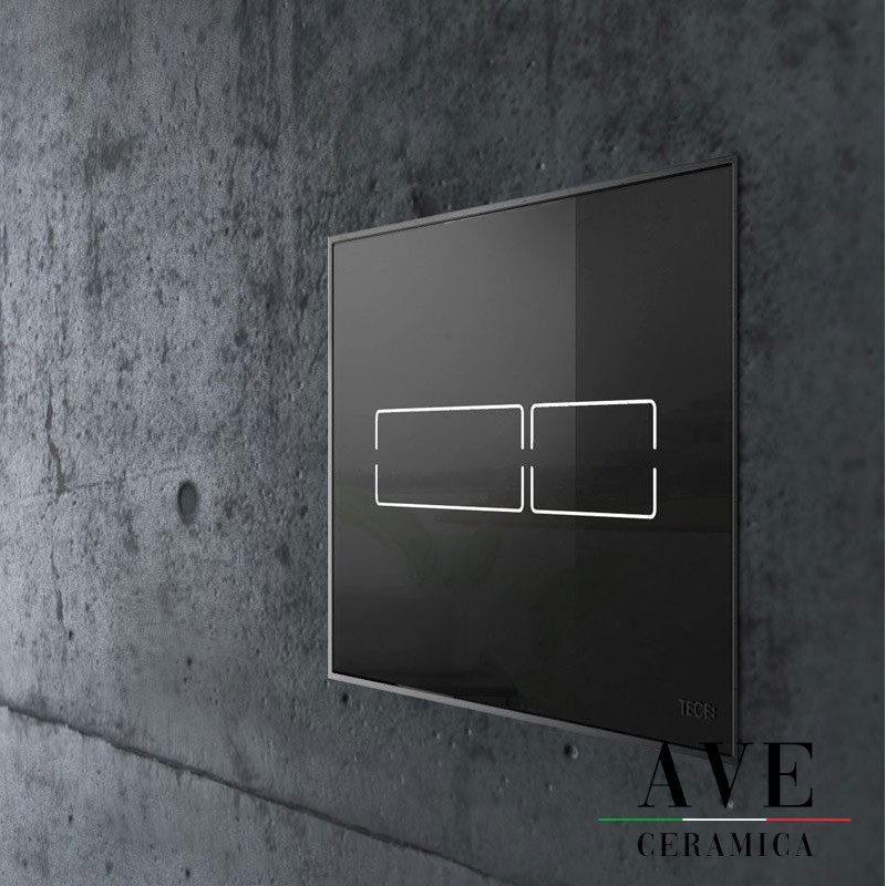 Структури за тоалетни - Структура за вграждане с активатор TECE LUх mini Black glass - AVE Ceramica