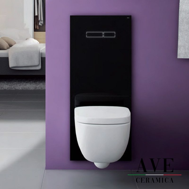 Структура за вграждане и панел TECE LUх Black glass - Структури за тоалетни -  AVE Ceramica