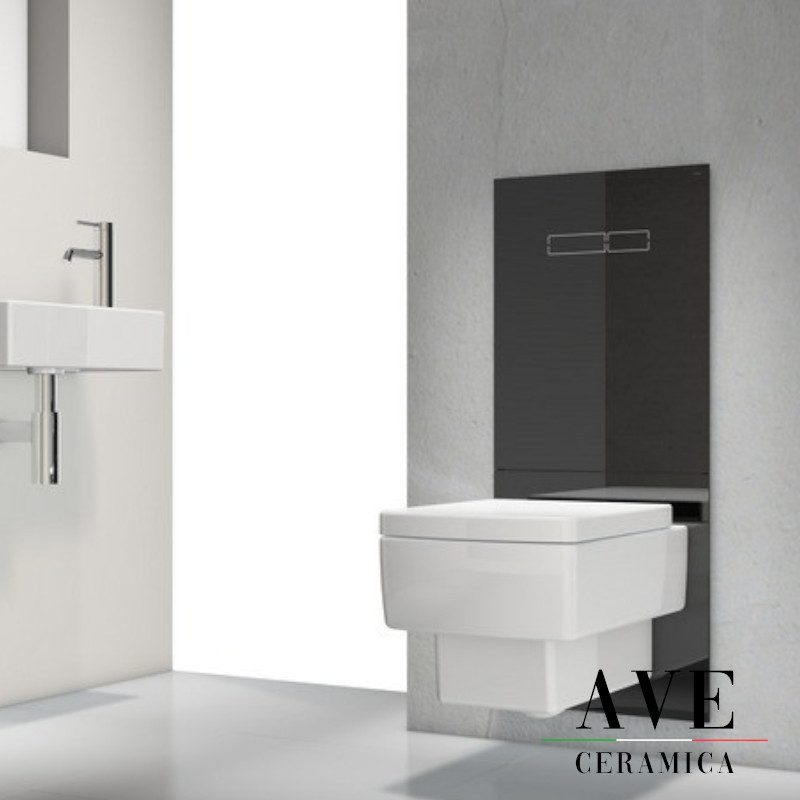 Структура за вграждане и панел TECE LUх Black glass - Структури за тоалетни -  AVE Ceramica