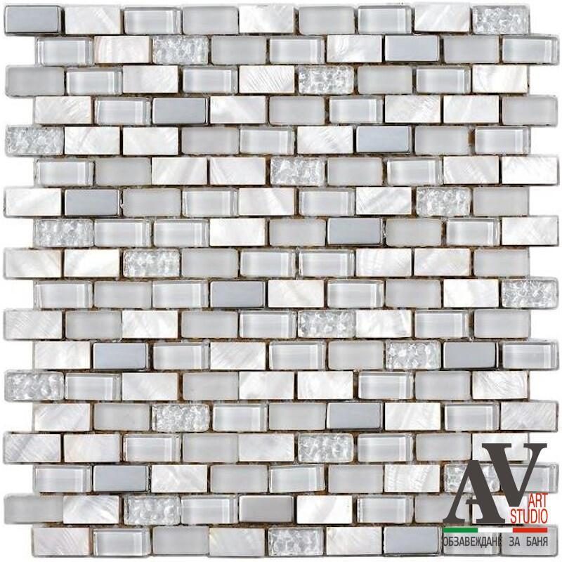 Стъклокерамична мозайка Nacar Nieve 30х30см - Shop -  AVE Ceramica