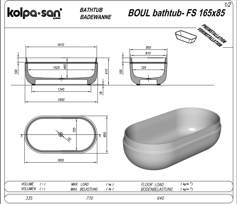 Свободностояща вана Boul-FS - Свободно стоящи вани -  AVE Ceramica
