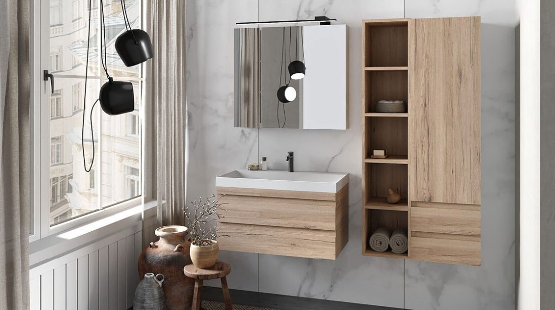 Вертикален шкаф за баня Naomi N 1501 - Shop -  AVE Ceramica