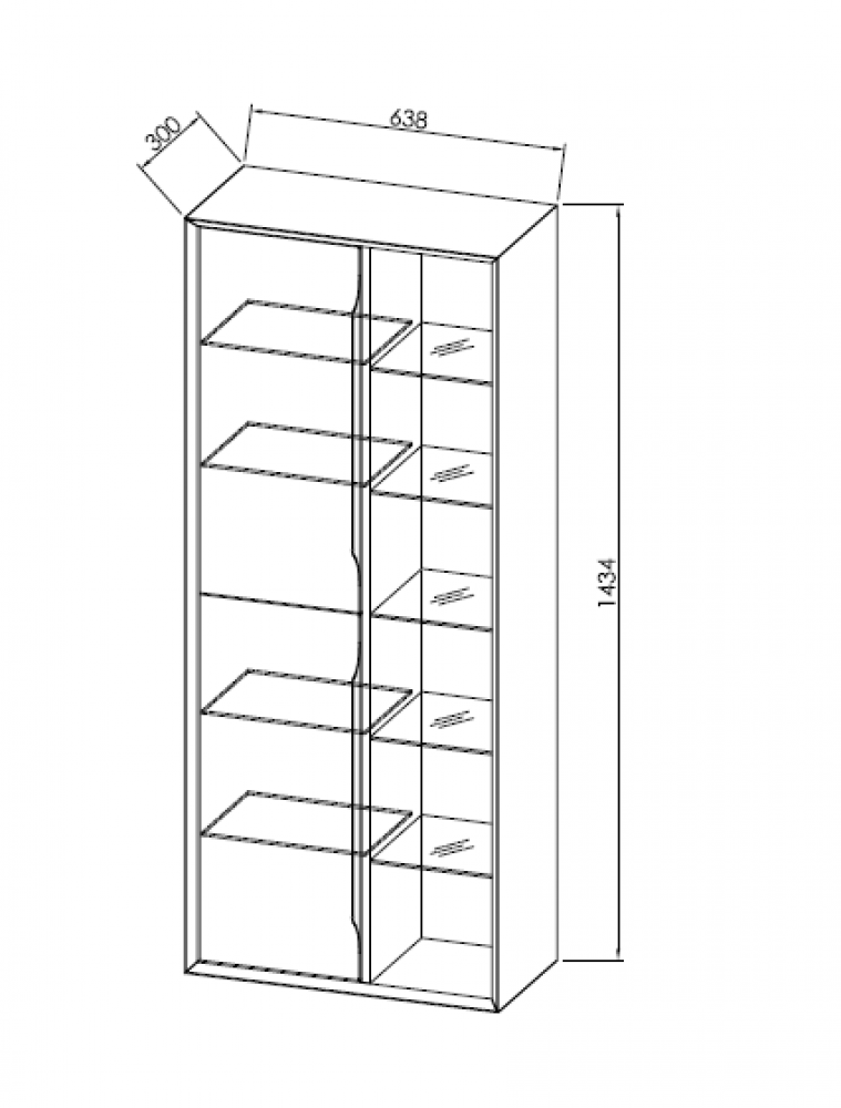 Вертикален шкаф Ramona R1432/640 - Шкаф колони за баня -  AVE Ceramica