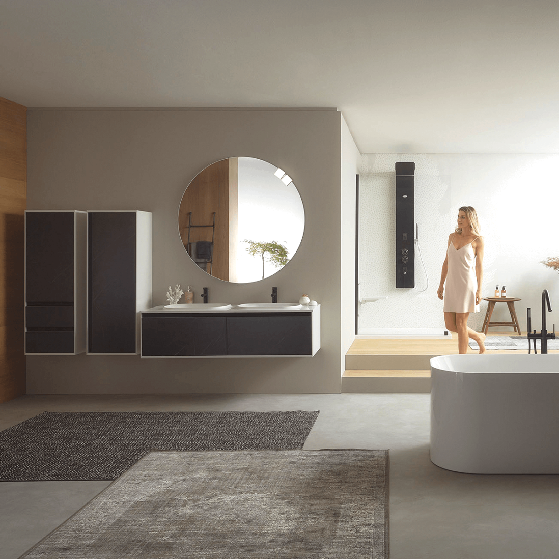 Шкаф колони за баня - Вертикален шкаф Pandora P 1302 - AVE Ceramica