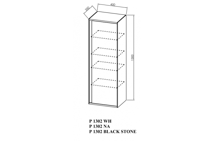 Вертикален шкаф Pandora P 1302 - AVE Ceramica